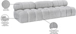 Ames - 3 Seat Modular Armless Sofa