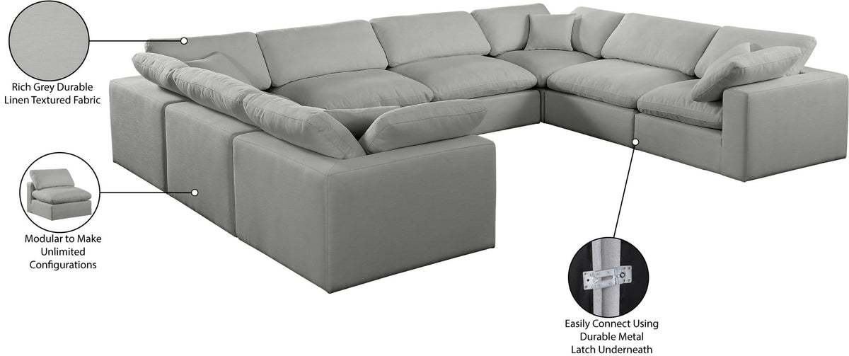 Comfy - 8 Piece Linen Modular Sectional