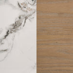 Leanne 6-drawer Sinter Stone Top Dresser and Mirror Light Oak