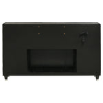 Lorient 8-drawer LED Bedroom Flame Box Dresser Black