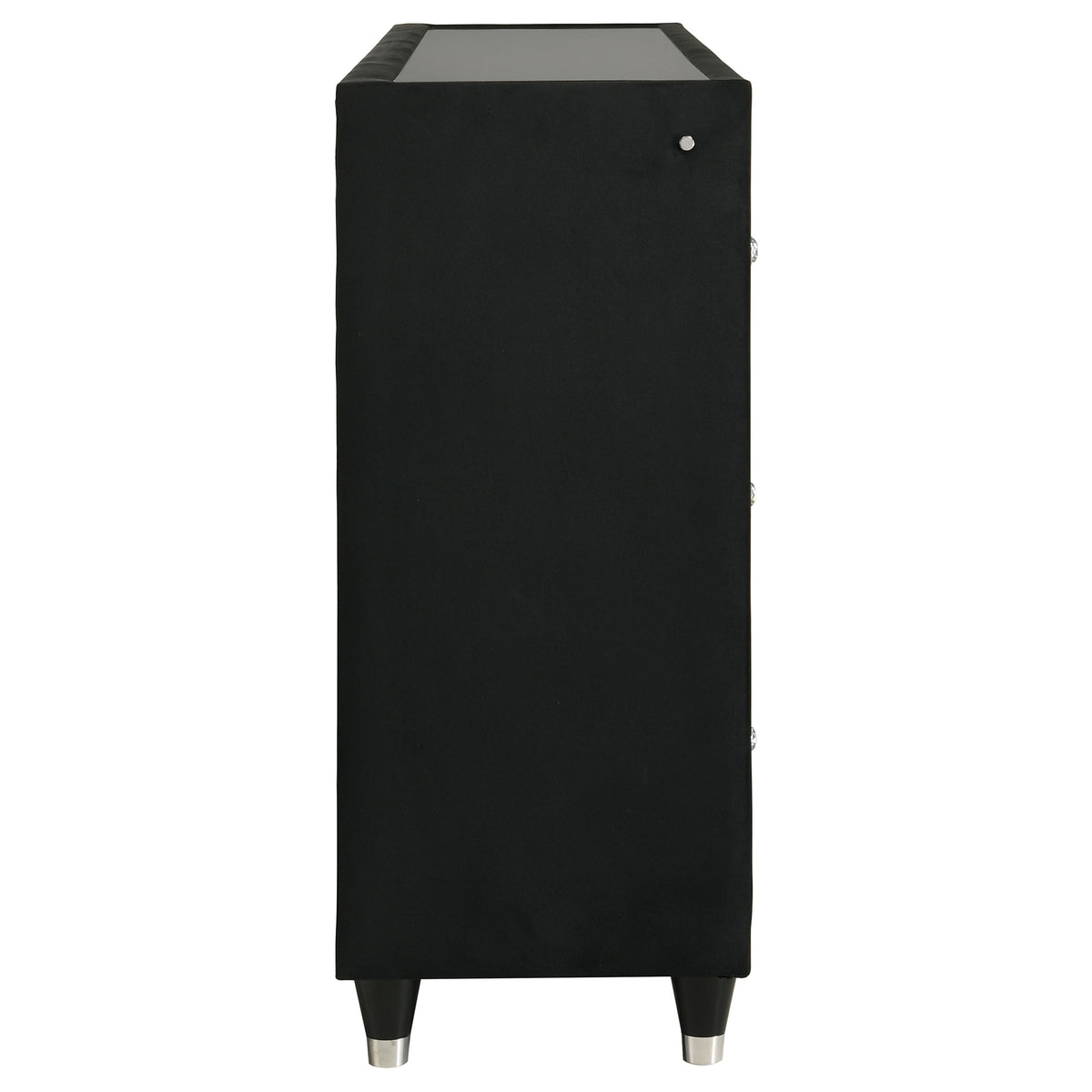 Lorient 8-drawer LED Bedroom Flame Box Dresser Black