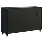 Ravenne 4-piece Velvet Upholstered Eastern King LED Bedroom Set Black