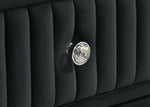 Ravenne 4-piece Velvet Upholstered Eastern King LED Bedroom Set Black