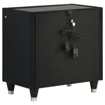 Ravenne 4-piece Velvet Upholstered California King LED Bedroom Set Black