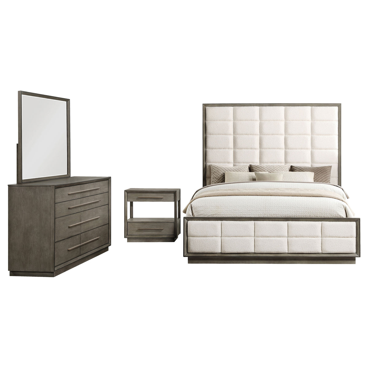 Durango 4-piece Eastern King Bedroom Set Taupe Oak