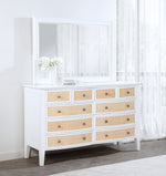Bexhill 10-drawer Dresser and Mirror White