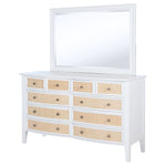 Bexhill 10-drawer Dresser and Mirror White