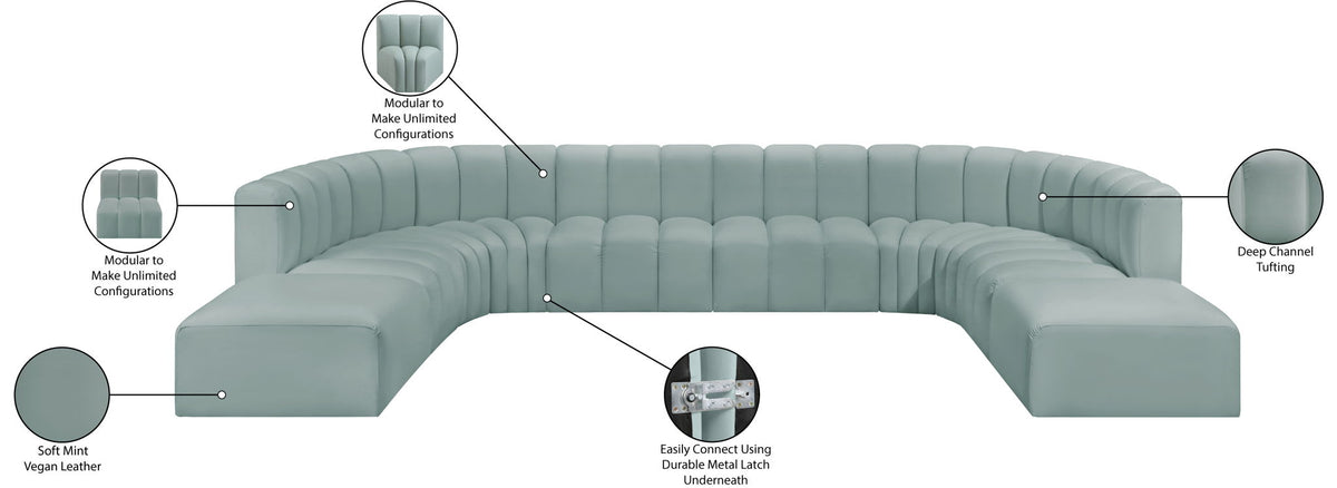 Arc - Faux Leather Modular Sectional