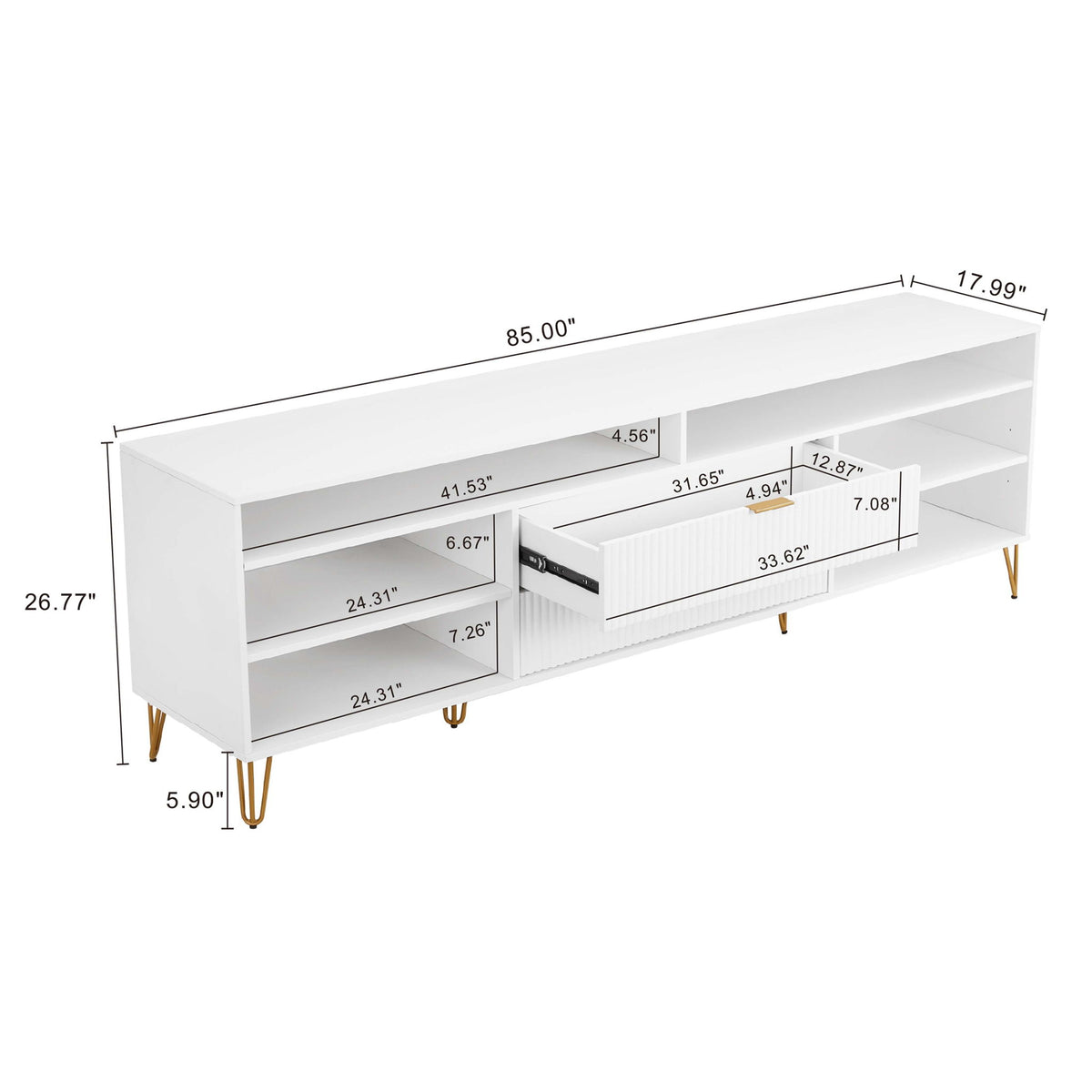 Manhattan Dumbo - Fluted TV Stand