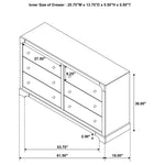 Gran Park 6-drawer Dresser Cabinet Dark Cocoa