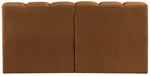 Arc - Velvet 2 Pieces Modular Sofa - Saddle