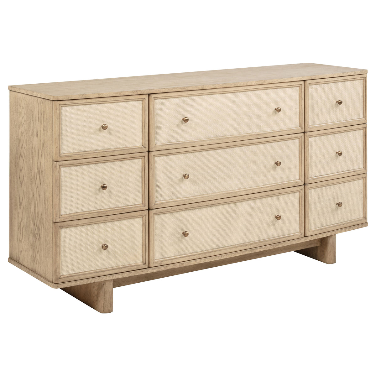 Kailani 9-drawer Dresser Cabinet Beige Oak