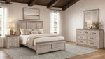 Nevado 4-Piece Eastern King Panel Bedroom Set Grey and Weathered Taupe