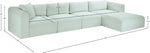 Shaggy - 4 Piece Modular Sectional