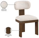 Timbra - Linen Textured Fabric Upholstered Dining Chair (Set of 2) - Walnut Base