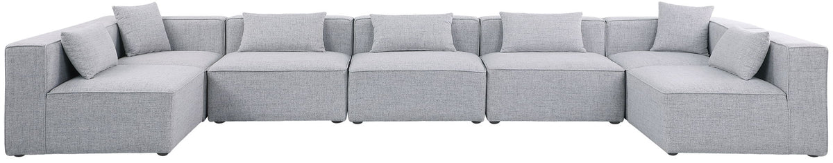 Cube - Linen 7 Piece Modular U-Shaped Sectional