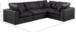 Comfy - 4 Piece Faux Leather Modular Sectional