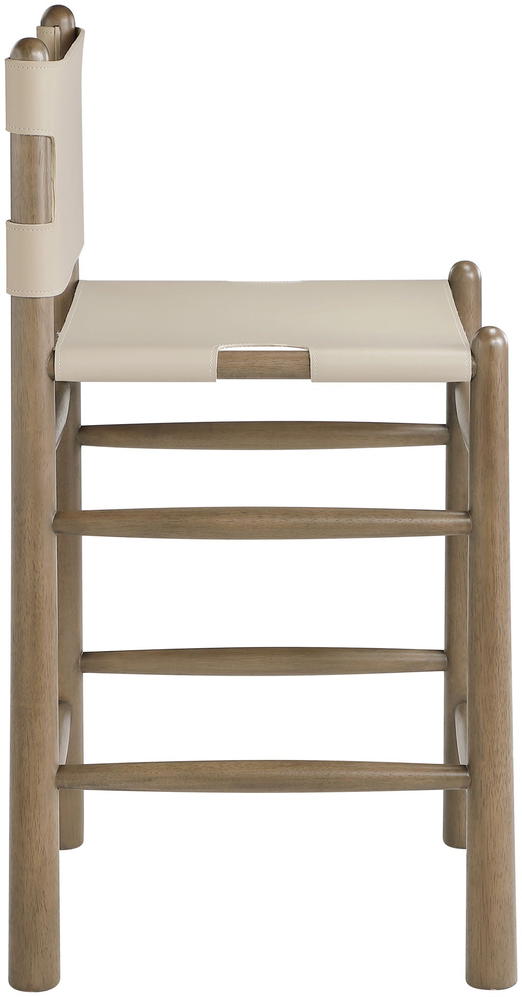 Santos - Upholstered Counter Stool With Stained Brown Base