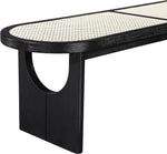 Canovia - Solid Wood And Faux Cane Bench