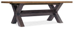 Big Sky - Trestle Dining Table With 2-20" Leaves - Light Brown