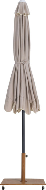 Amalfi - Aluminum Patio Umbrella - Light Brown Base / Black Pole