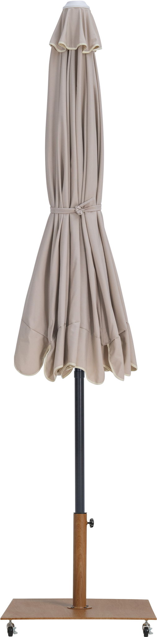 Amalfi - Aluminum Patio Umbrella - Light Brown Base / Black Pole