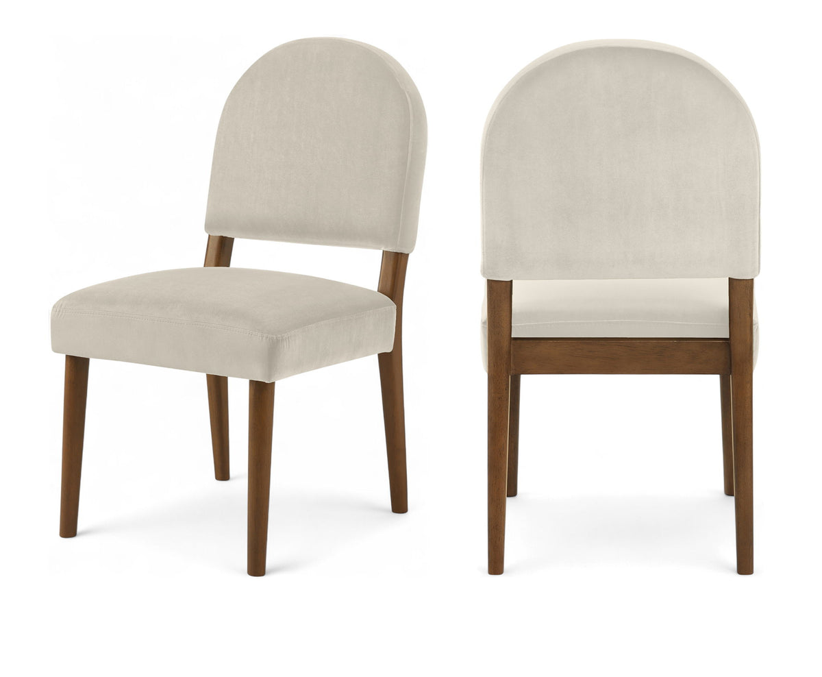 Varinelle - Velvet Dining Chair (Set of 2) - Walnut Frame