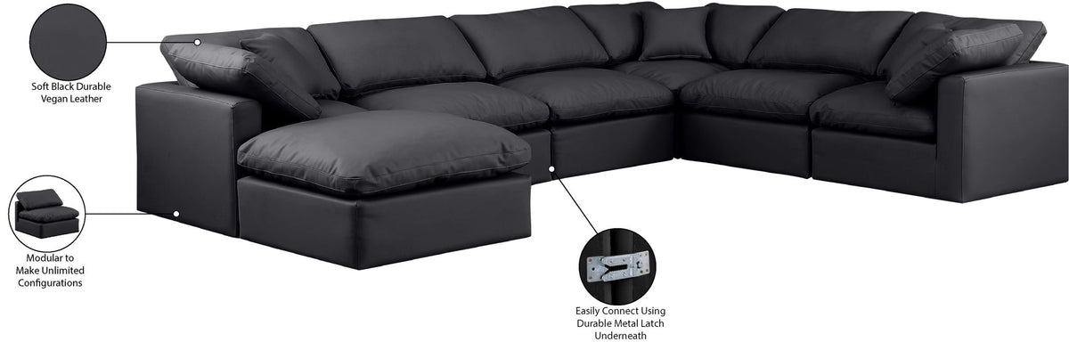 Indulge - Faux Leather 7 Piece Modular Sectional