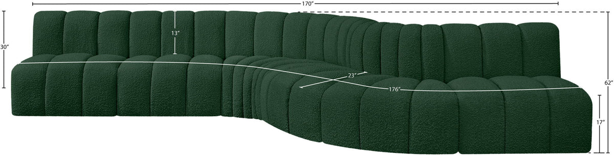 Arc - Boucle Fabric 7 Piece Modular Sofa
