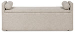 Galliden - Large Upholstered Dining Room Bench - Beige