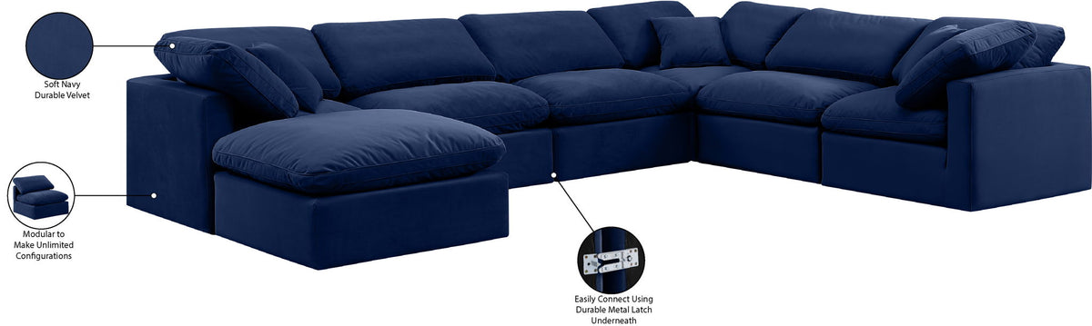 Indulge - Velvet 7 Piece Modular Sectional