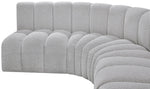 Arc - Boucle Fabric 5 Piece U-Shaped Modular Sofa