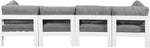 Nizuc - Outdoor Patio 4 Seat Modular Sofa With White Frame