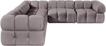 Orin - Velvet 5 Piece Modular Corner Sectional