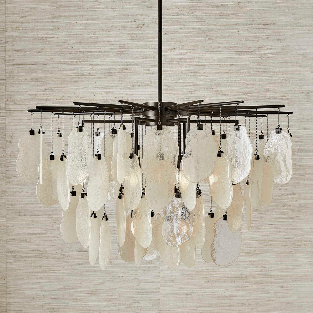 Seeded Shield - 8 Light Chandelier