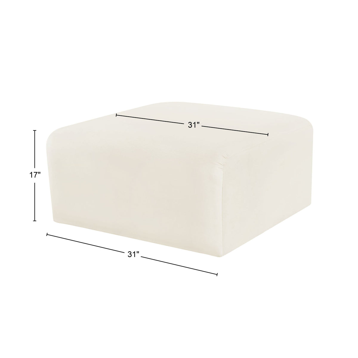 Arc - Velvet Ottoman