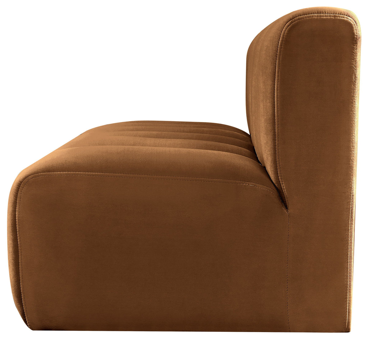 Arc - Velvet 2 Pieces Modular Sofa - Saddle