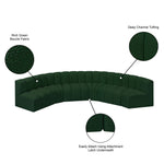 Arc - Boucle Fabric 6 Piece U-Shaped Modular Sofa