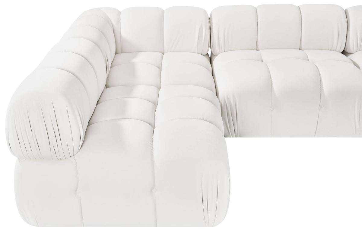 Orin - Velvet 5 Piece Modular Sectional