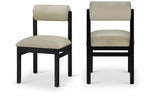 Roundhill - Faux Leather Dining Chair (Set of 2) - Black Frame