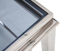 Agar Modern Glass & Stainless Steel Console Table by VIG Furniture - View 5