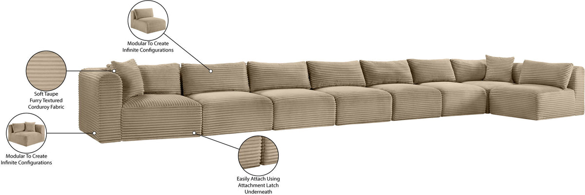 Shaggy - Fabric 8 Piece Modular Sectional
