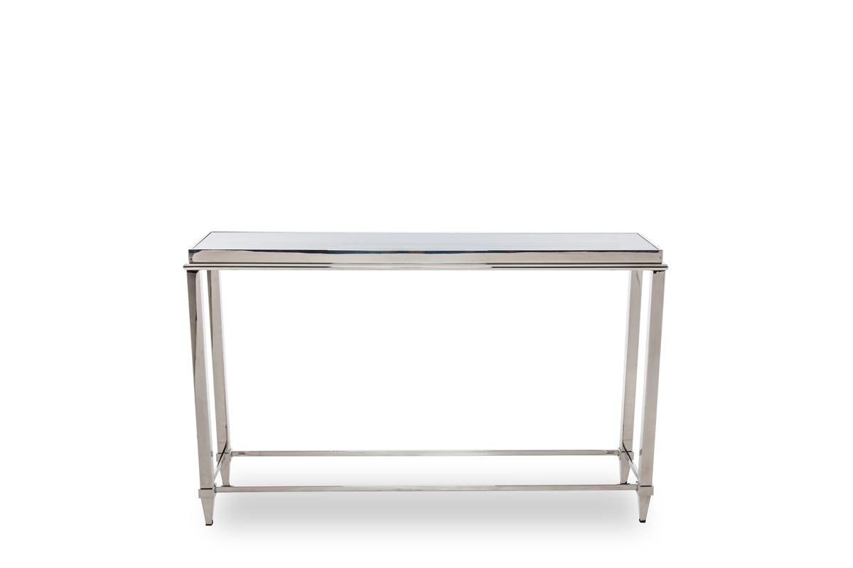 Agar Modern Glass & Stainless Steel Console Table by VIG Furniture - View 4