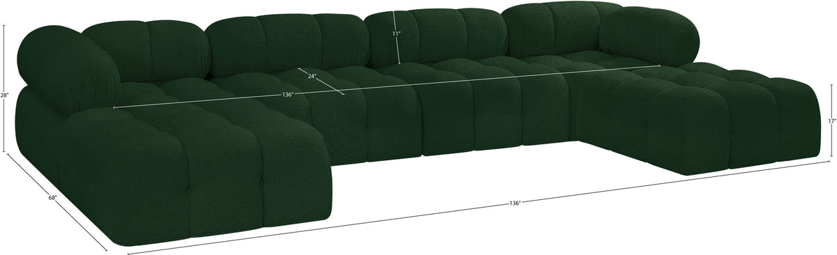 Ames - 6 Piece Fabric Modular U-Shaped Sectional