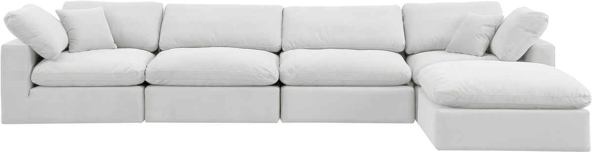 Comfy - 5 Piece Velvet Modular Sectional With Chaise
