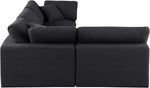 Comfy - 4 Piece Linen Fabric Modular Armless Sectional