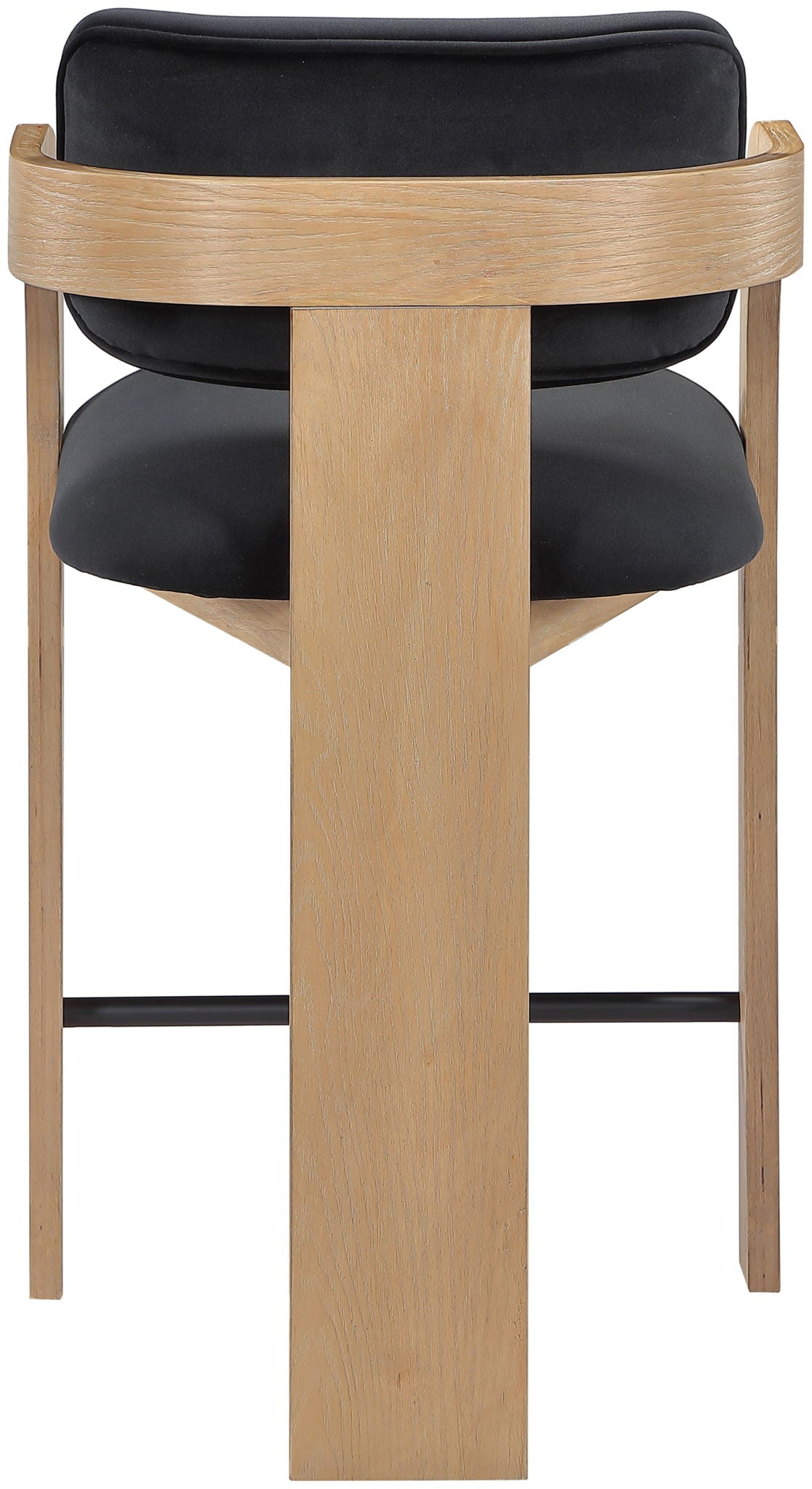 Cedra - Velvet Performance Fabric Upholstered Counter Stool - Natural Frame