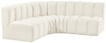 Arc - Velvet 4 Piece Corner Modular Sofa
