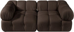 Orin - Velvet Performance Fabric Upholstered 2 Piece Modular Sofa (2 Corner Chairs)