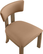 Lavrin - Vegan Leather Upholstered Dining Side Chair (Set of 2) - Walnut Base
